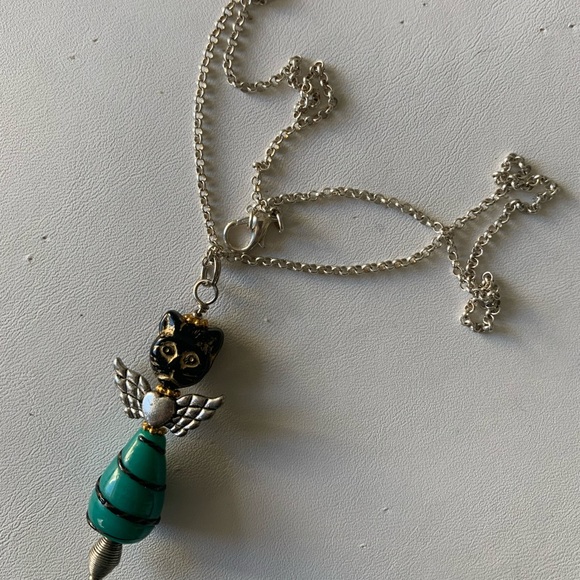 Necklace angel cat flying kitty - Picture 1 of 5